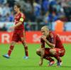 Arjen Robben kann es nicht fassen: Der FC Bayern hat trotz zahlreicher Chancen das "Finale dahoam" gegen den FC Chelsea verloren.