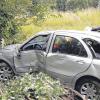 Der 71-jährige Fahrer dieses Wagens wurde bei einem Unfall auf der A8 bei Bubesheim verletzt.  