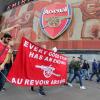 Arsenal Fans protestierten mit einer Plakataktion gegen Arsène Wenger als Arsenal-Trainer