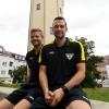 Florian Fischer und Mario Schmid konnten mit dem TSV Gersthofen den Aufstieg in die Landesliga erreichen. Gefeiert werden konnte auch hier nur im kleinen Rahmen. 	