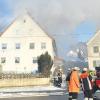 Noch ist unklar, wie der Brand im Stadel dieses Hauses in Kirchhaslach entstanden ist. 