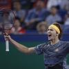 Alexander Zverev freut sich über den Finaleinzug in Shanghai.