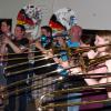 Sie spielen unkonventionelle Musik mit viel Rhythmus und Freude: Die Altenstadter Bläach Gugga Fätzzer bei der offenen Probe in der Winkle Kantine. Hier im Bild die Spieler mit ihren Posaunen, Trompeten und Sousafonen.