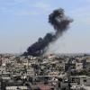 Rauch steigt in der Nähe von Rafah auf.