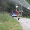 Die freiwillige Feuerwehr in Bergheim trainiert gemeinsam mit der Jugendfeuerwehr. 	