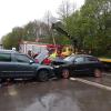 Folgenschwer war ein Unfall am Donnerstag auf der Bundesstraße 16 vor Neuburg. 	 	