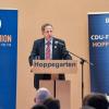 Der ehemalige verfassungsschutzpräsident Hans-Georg Maaßen kommt nach Augsburg. Zuletzt hatte er im Landtagswahlkampf - hier in Hoppegarten – auf CDU-Veranstaltungen gesprochen.