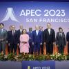 Die Staats- und Regierungschefs der Apec-Staaten posieren samt Chinas  Präsident Xi Jinping