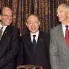 Die drei Chemie-Nobelpreisträger 2001: K. Barry Sharpless, Ryoji Noyori und William S. Knowles (von links).