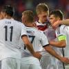 Kevin Volland (rechts) und die deutsche U21-Nationalmannschaft wollen mit einem Sieg gegen Tschechien den Einzug ins Halbfinale der EM sichern.