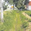 Diesen Graben in Klingsmoos möchte die Gemeindeverwaltung zuschütten, um keine teure Brücke zum Neubaugebiet bauen zu müssen. 