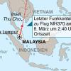 Schiffe und Flugzeuge suchen jetzt hunderte Kilometer weiter westlich nach dem verschwundenen Flugzeug der Malaysia Airlines.