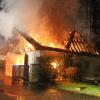 Die Polizei schätzt den Schaden beim Großbrand in Weißenhorn auf rund 150.000 Euro.
