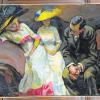 Dieses Gruppenbild mit zwei Frauen und einem Mann malte Fritz Burger-Mühlfeld im Jahr 1918. Man spürt Nähe und ungelöste Fragen. Es ist eine psychologisch dichte Bilderzählung in expressionistischer Art. 