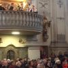 Von der Empore herab eröffneten die jungen Bläser das Adventssingen in Maria Birnbaum. Der Sielenbacher Kinderchor erfreute die rund 350 Zuhörer in der Wallfahrtskirche mit fröhlichen Stimmen. 	