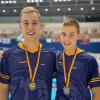 Gold und Silber für die Super-Schwimmer der SSG Günzburg-Leipheim: Noah Lerch und Jakob Lerch bei den Titelkämpfen in Berlin. 	