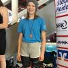 Franziska Kolb konnte eine Medaille für die TSG Stadtbergen erschwimmen. 	