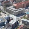 Aus der Luft sieht man das Ausmaß der Veränderungen: Unten links im Bild ist die Klinik Vincentinum in der Jakobervorstadt. Oben rechts ist das neue Gesundheitszentrum zu sehen.