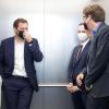 Lars Klingbeil (SPD; l-r), Volker Wissing (FDP), und Michael Kellner (Grüne) nach einer Pressekonferenz. Die Gespräche über die Bildung einer Ampel-Koalition gehen in die entscheidende Phase.