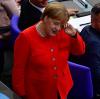 Angela Merkel nach der Fragestunde.