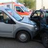 In der Nürnberger Straße sind am Freitagabend zwei Autos zusammengestoßen. 