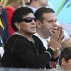 Diego Maradona arbeitet während der WM für den venezolanischen TV-Sender «Telesur».