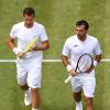 Filip Polasek (links) und Ivan Dodig sorgten in Wimbledon im Doppel für Furore. Das ungesetzte Duo erreichte das Halbfinale.