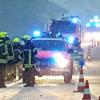 Gleich zu mehreren Unfällen auf der A8 musste die Feuerwehr Günzburg am Montag im dichten Schneetreiben ausrücken. 