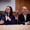 Bei der Regionalkonferenz in Ulm warben Andrea Nahles und Olaf Scholz für die GroKo.