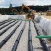 Die Grundlagen für Kanalisation, Klärwerk und die Sonax-Hallen werden derzeit gebaut.