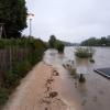 Hochwasser: Riedstrom bei Faimingen springt an