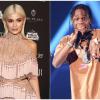 Kylie Jenner (l) und der Rapper Travis Scott (r). US-Model Kylie Jenner, Halbschwester von Fernsehstar Kim Kardashian, ist Mutter geworden.