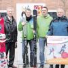 Vorfreude auf die Kreismeisterschaft (von links): Walter Pache, Jürgen Schuler, Herbert Bissinger und Landrat Hubert Hafner. 	