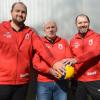 Das Trainergespann der Regionalliga-Volleyballerinnen des FC Kleinaitingen: (von links) Daniel Marticke, Peter Maiershofer und Stefan Nowotny. 