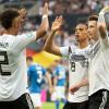 Die deutsche Nationalmannschaft um Marco Reus und Leroy Sané zeigte sich gegen Estland treffsicher.