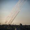 Raketen werden im südlichen Gazastreifen in Richtung Israel abgefeuert.