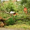 Eine Schneise der Verwüstung hinterließ ein Unwetter am Montag im Landkreis. Die größten Schäden gab es in Großaitingen, auch der Schwabmünchner Stadtteil Birkach war betroffen.