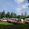 Rettungskräfte aus der gesamten Umgebung waren am Sonntag am Rothdachweiher in Babenhausen im Einsatz.