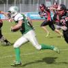 Ab durch die Mitte: Die Footballer des Landsberg X-Press starteten mit einem deutlichen 31:6-Sieg bei den Franken Knights in die neue Regionalliga-Saison. 