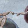 Es war einmal: Michelangelos berühmte „Erschaffung des Adam“, Detail in der Sixtinischen Kapelle Rom.