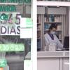 Eine Apothekerin mit Mundschutz in Spanien.