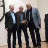 Rolf Klebig erhält Goldene Ehrennadel für 80 Jahre Mitgliedschaft : (von links)  Willy Götz, Rolf Klebig, Hans-Peter Behm.
