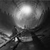 Blick ins Innere in einen der unterirdischen Tanks. Insgesamt waren auf dem Gelände in Unterhausen 30 Tanks im Boden vergraben, jeder von ihnen fasste 3,3 Millionen Liter Treibstoff. 