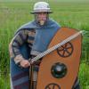 Dieser Keltenkrieger ist zum Angriff bereit: Beim Römerfest in Manching gibt es einen Einblick in das Leben vor 2000 Jahren.