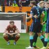 Kein gutes Gefühl, den anderen beim Jubeln zuschauen zu müssen: FCA-Spieler Michael Gregoritsch beobachtet nach der 0:1-Niederlage enttäuscht die feiernden Hertha-Spieler.	
