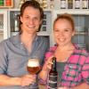 Andreas Beer und Celine Dietrich mit dem „Beerhemian“, ihrer ersten marktreifen Eigenkreation. 
