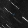 Asteroid 2012 tc4 - der Punkt   in der Mitte dieses zusammengesetzten Bildes - raste am Donnerstag recht nah an der Erde vorbei.