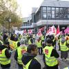 Ein Streik von vielen: Auch an der Uni Augsburg legten Beschäftigte die Arbeit nieder.                              