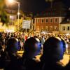 Am Donnerstagabend hatten sich laut Polizei etwa 350 Menschen auf dem Bautzener Kornmarkt versammelt.