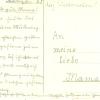 Im Mai 1937 schrieb Mathilde Sindl von Mittelberg (Lungenheilstätte) diese Muttertagskarte nach Uttenhofen an ihre Mutter Sophie Sindl. Sie schickte als Geschenk ein Handarbeitsdeckchen mit, da die Mutter am 15. Mai auch Namenstag hatte. Sie schreibt, sie schicke es ihr gleich zusammen, da sie sonst nochmals 24 Pfennig für die Post ausgeben müsse.